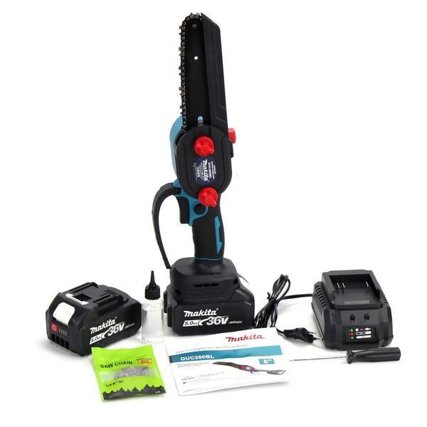 Акумуляторна міні пила Makita DUC200BL Шина 15 см (36V 5AH) АКБ веткоріз макіту Э01-042 фото