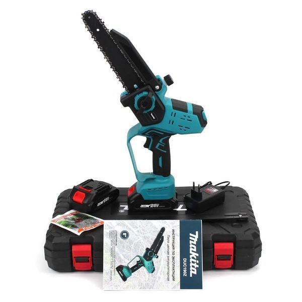 АКБ пила Makita DUC190Z Шина 20 см (24V, 5AH) з індикатором батареї на корпусі Акумуляторна міні-пила Э01-056 фото