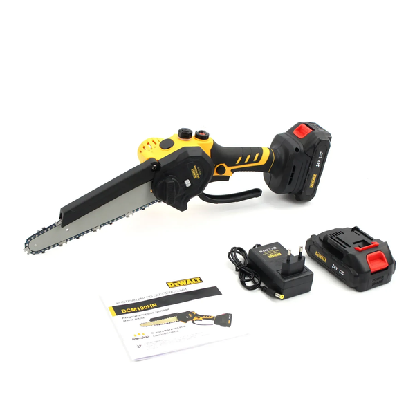Акумуляторна міні-пила DeWalt DCM190HN (24V, 5Ah) &mdash; щіточна, з напівавтоматичною подачею мастила OO334 фото