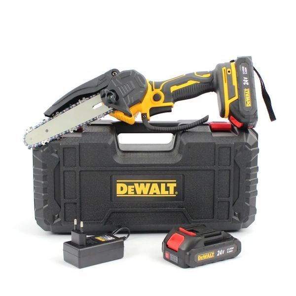 Акумуляторна міні-пила DeWalt (DCM155N) 24V 5Ач гілкоріз з АКБ Шина 15 см Э01-029 фото