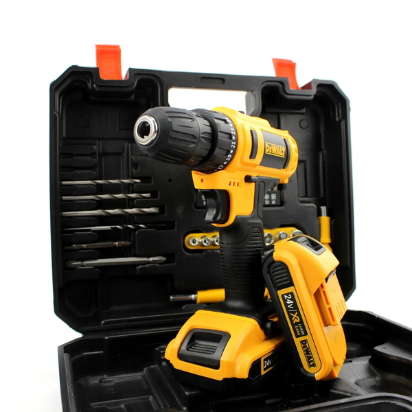 Акумуляторний шуруповерт DeWALT (24V, 5Ah) з набором інструментів &mdash; шуруповерт Деволт DF554 фото