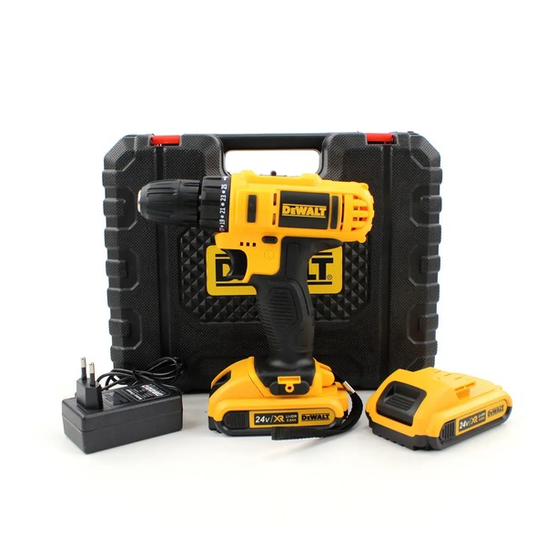 Акумуляторний шуруповерт DeWALT (24V, 5Ah) з набором інструментів &mdash; шуруповерт Деволт DF554 фото